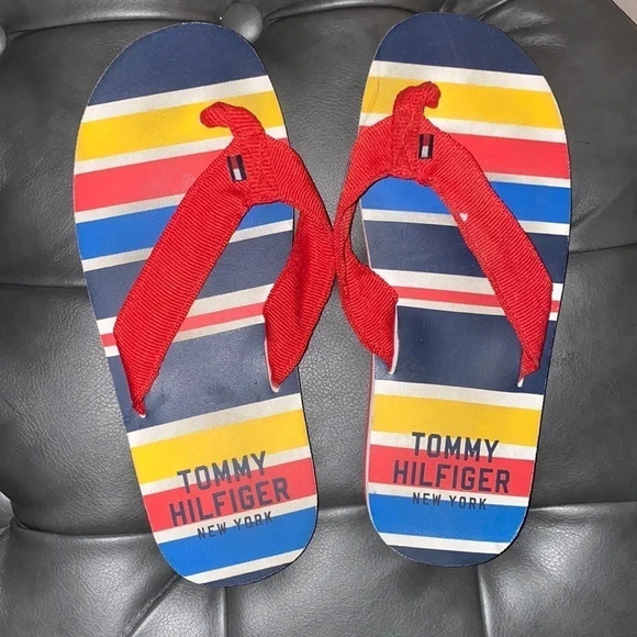 Tommy  Hilfiger kids unisex bright colours slippers Sz 4 - Picture 3 of 6